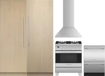 5 Piece Package Includes Refrigerator, Freezer, Range, Hood And Dishwasher